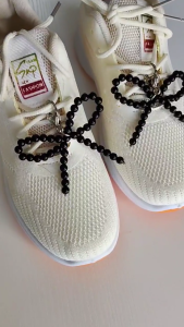 Sweet Pearls Beaded Bowknot Shoe Charm Lovely Shoe Decorations Shoelaces Charm Shoe Decorative Pendant Accessories