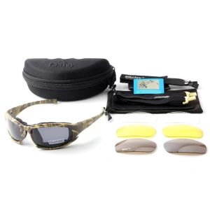 Military Goggles Bulletproof Tactical Polarized Sunglasses 4 Lens Kit Mens CS Wargame Shooting Goggles Bike Cycling Eyewear