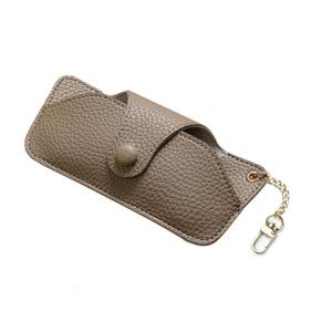 Xách tay PU Retro bao đựng kính với dây chuyền treo kính mát trường hợp hộp lưu trữ Kính mắt đơn giản Kính mắt chống nước trường hợp
