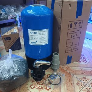 Vỏ Cột Lọc Nhựa Composite Phi 200mm (817) Nhỏ Gọn Kèm Van 3 Ngã- Đơn giá / 1 cột