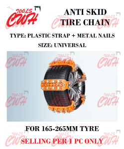 (1PC) ANTI SKID SLIP METAL CAR SUV TIRE TYRE CHAIN CHAINS FOR WINTER SNOW FREEZE MUD MUDDY SLIPPERY DESERT PAVEMENT OFF ROAD TRACTION GRIP