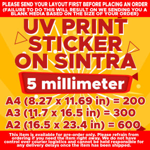 UV PRINT STICKER ON SINTRA Board (White 5mm)