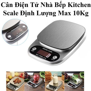 Cân Điện Tử Nhà Bếp Kitchen Scale Định Lượng Max 10Kg Kèm Pin Aaa