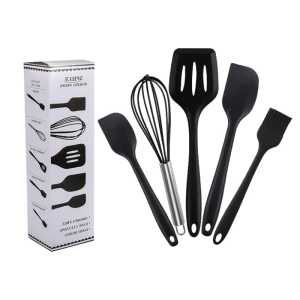 Set Alat Masak Dapur Spatula Silikon Kitchen tools 5 in 1 Tahan Panas Serbaguna