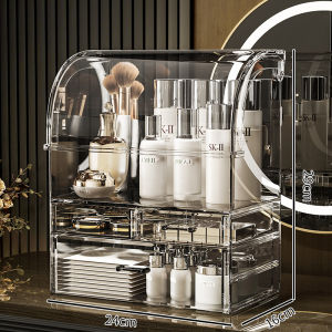 Cosmetic Organizer Desktop Drawer Dustproof Storage Cabinet Dresser Mask Skin Care Acrylic Shelf化妆品收纳盒