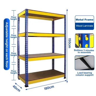Waroom Adjustable Metal Boltless Rack Warehouse Rack Store Storage Rack Home Kitchen Rack Round Hole Design 置物架葫芦孔款