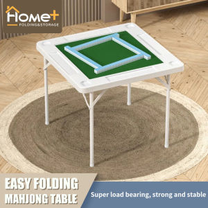 (HOME+) Folding mahjong table hand rub manual sparrow table installation free portable simple household plastic multifunctional