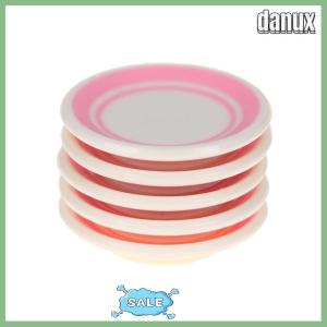 danux ของเล่น1:12สำหรับบ้านตุ๊กตาจานสีสันสดใสขนาดเล็ก5ชิ้น ถุง