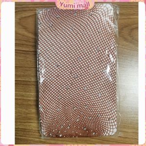 Yumi ถุงน่องตาข่าย เอวสูง ประดับพลอยเทียม แวววาว เซ็กซี่ สําหรับผู้หญิง งานปาร์ตี้ คลับ Rhinestone Mesh Stockings