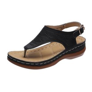 [Free Shipping] New womens sandals with wedge heels large size womens shoes solid color womens sandals