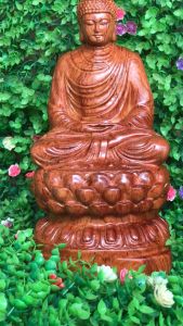 Tượng Phật Thích ca mâu ni phong thủy gỗ hương kt :30/14/13