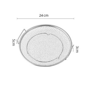 1 Set Kitchen Oil Strainer Pan Stainless Steel Frying Oil Strainer Pan Fine Mesh Strainer Basket For BBQ French Fries-COZII