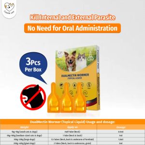 Ready stock 🇲 🇾 CassielAll-in-One Flea Tick and Worm Treatment for Dogs and Cats Kills & Prevents External and Internal Parasites