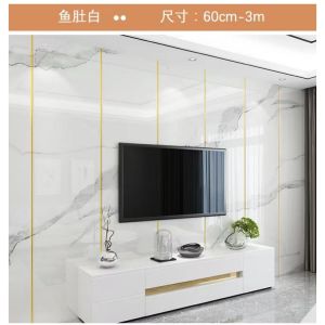 SHK 3m x60cm marble  tile wall pasted living room bathroom self-adhesive  3d stereoscopic stickers