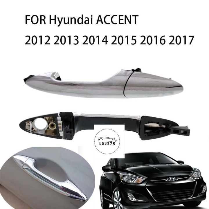 CHROME Exterior Door Handle for Hyundai Accent 2012 2013 2014 2015 2016 ...