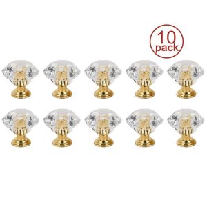 LSMSMAVDS 10 chiếc Acrylic Tủ quần áo Tủ đựng chén Tủ Phần cứng gia đình Ngăn kéo xử lý kéo Phụ kiện nội thất Tay nắm cửa