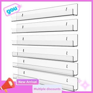 gou 1 4 Layer Nail Polish Display Rack Transparent Acrylic Storage Holder Nail Art Tools Lipstick Organizer Wall-mounted Shelf