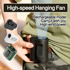Portable Hanging Waist Fan Clip Waist Long Range Usb Charging Outdoor Work Portable Fan