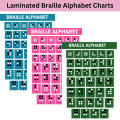 Laminated Braille Charts for Kids, Learners and Teachers. 