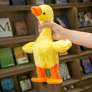 TikTok Hot Electric Duck Plush Toy Baby Singing Walking Dancing Talking Duck Repeating Duc Interactive Stuffed Animal Funny Electric Duck Plush Kids Toys Party Birthday Gift for kids