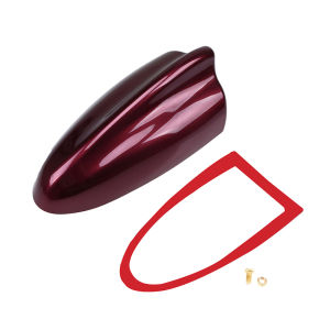 WineRed Car Shark Fin Antenna Cover AM FM Signal Roof Aerial For Cars SUV Truck Van