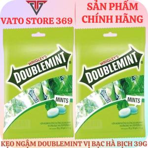 Kẹo viên ngậm không đường DOUBLEMINT hương bạc hà peppermint bịch 39g