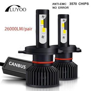 2 Chiếc Đèn Pha Công Suất Cao 26000LM Đèn LED H4 LED H7 Canbus H1 H3 H8 H9 H11 HB3 9004 9007 H13 HIR2 Bóng Đèn Led Turbo Cho Ô Tô