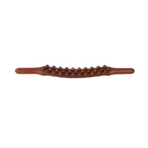 ASHANTIE 8/20/31 Beads Handheld Gua Sha Massage Stick Acupressure Point Household Wooden Body Massager Meridian Rolling Carbonized Wood Abdomen Cellulite Massage Bar Muscle Relaxation