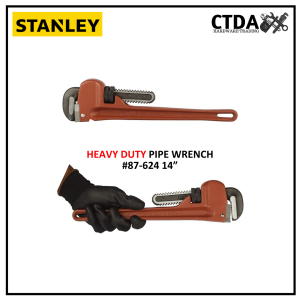 STANLEY HEAVY DUTY PIPE WRENCH #87-624 14 INCHES