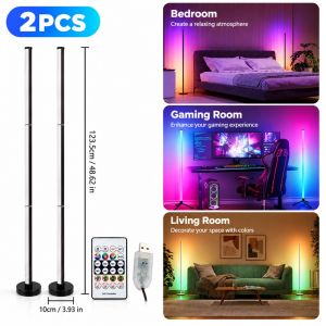 ✅[SG]RGB Atmosphere Lamp  RGB LED Floor Lamp  Music Sync Color Changing Mood Light  APP or Remote Control Options  Ambient Standing Light for Bedroom Living Room Gaming Room Decor