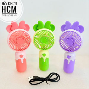 [KÈM DÂY SẠC - NHIỀU MẪU] Đồ chơi trẻ em Quạt cầm tay mini Sạc pin dễ thương cho bé quạt tích điện để bàn 045 864