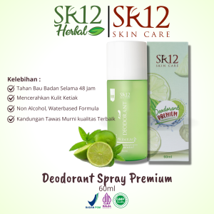 SR12 Deodorant Spray Premium 60ml Tahan Bau Badan 48 Jam Anti Iritasi BPOM