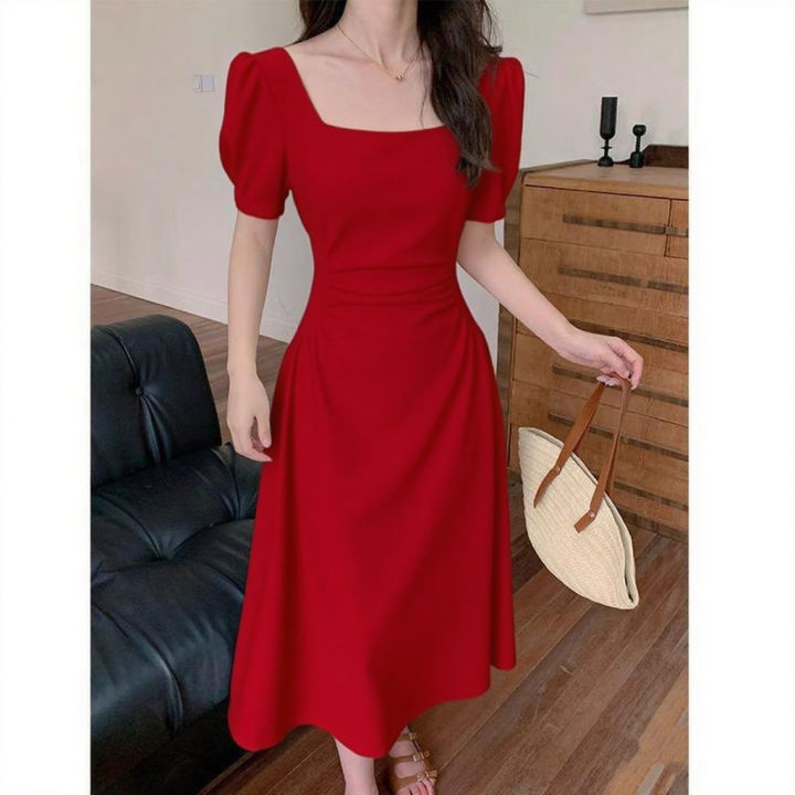 sachin and babi light blue dress Jual Baju Midi Dress Pesta Mewah Elegan Kondangan Simple Pink Dress Pantai  Wanita Kekinian Korean Style Terbaru 2025