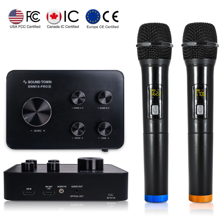 Sound Town Wireless Microphone Mixer System Supports HD ARC