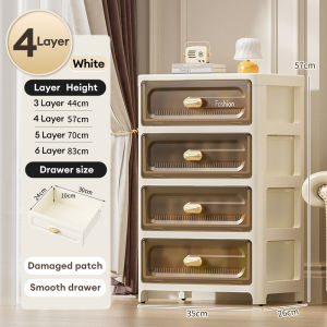 HETEE 3/4/5/6 layers Plastic Drawer Cabinet with Wheels Space Saver for Storage Layers Organizer Bedroom/Kitchen/Bathroom