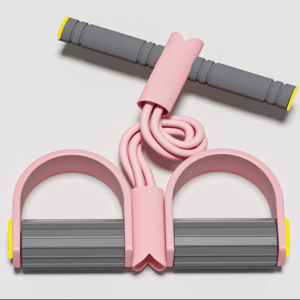 Shipped from China [BIN] Pedal Resistance Band Sit-Up Aid Fitness Foot Pedal Leg Shaper Home Use Foot Resistance Band Color-Block Six Tubes