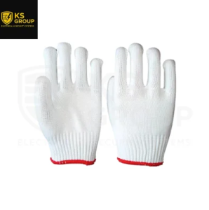 (1PAIR) WHITE SOFT ELASTIC WORKING GLOVES – COMFORTABLE HAND PROTECTION GLOVES - KSW (000194)