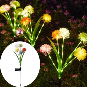 REGISTR IP65 Waterproof Solar Outdoor Lights Decorative 5 Head Solar Powered Lights Lights Powered Solar Swaying Flowers Garden