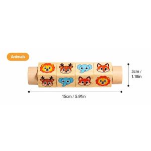 Cartoon Pattern Rotating Matching Building Blocks Childrens Educational Early Puzzle Learning Game