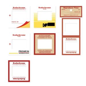 20 Sheets Photo Frame Sticker Reproduction Time Photo Border Sticker Decorative Sticker for Photo Album Scrapbooking