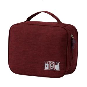 กระเป๋าที่เก็บสายไฟกันน้ำดีไซน์กะทัดรัดพร้อมฝาปิดซิปเหมาะสำหรับอุปกรณ์อิเล็กทรอนิกส์