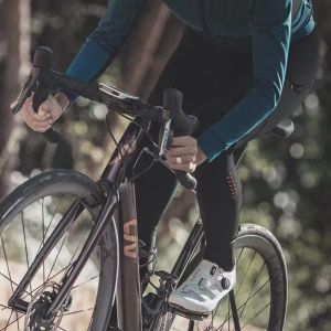 Santic Women Cycling Pant Shockproof 4D Padded Winter Windproof Fleece Thermal Bicycle Bike Tights Trouser