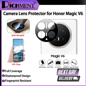 RICHMENT HD Camera Lens Protector for Honor Magic V6– Full Coverage Tempered Glass Anti-Scratch Shatterproof Smudge-Resistant Ultra Clear Easy Installation for Honor Magic V6