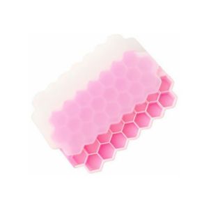SKJK 37 Grids Ice Cube Tray Thickened Large Capacity Honeycomb Cube Ice Mold Frozen Desserts With Lid Ice Making Mold Holiday Drinks