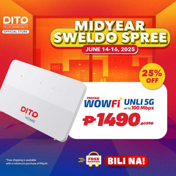 DITO Home WiFi Kit w/ 30 Days UNLI 5G Data