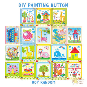 TAIYO DIY Painting Button Menempel Kancing Tempel Stiker Sticker Seni Prakarya Edukasi Mainan Anak