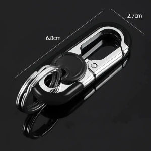 Colorful multifunctional keychain with rotating lock for easy key hanging