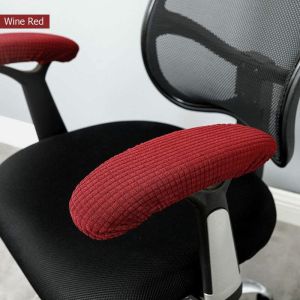 2pc Elastic Chair Armrest Cover Office Seat Arm Rest Protector Stretch Computer Chair Case Removable