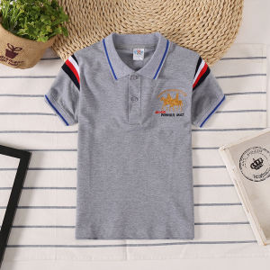 Boys Polo Kids Shirt Summer Classic embroidery logo Cotton Fashion comfortable and Temperamental Children Clothes Tops Wear