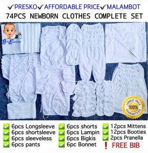 Newborn Baby Complete Bundle Set (74PCS/40PCS/37PCS/31PCS) All White Ordinary Baruan Infant Complete Set Manipis Presko
